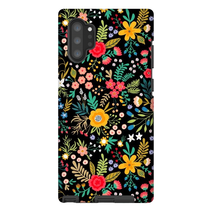 Galaxy Note 10 plus StrongFit Elegant Floral Pattern by ArtsCase