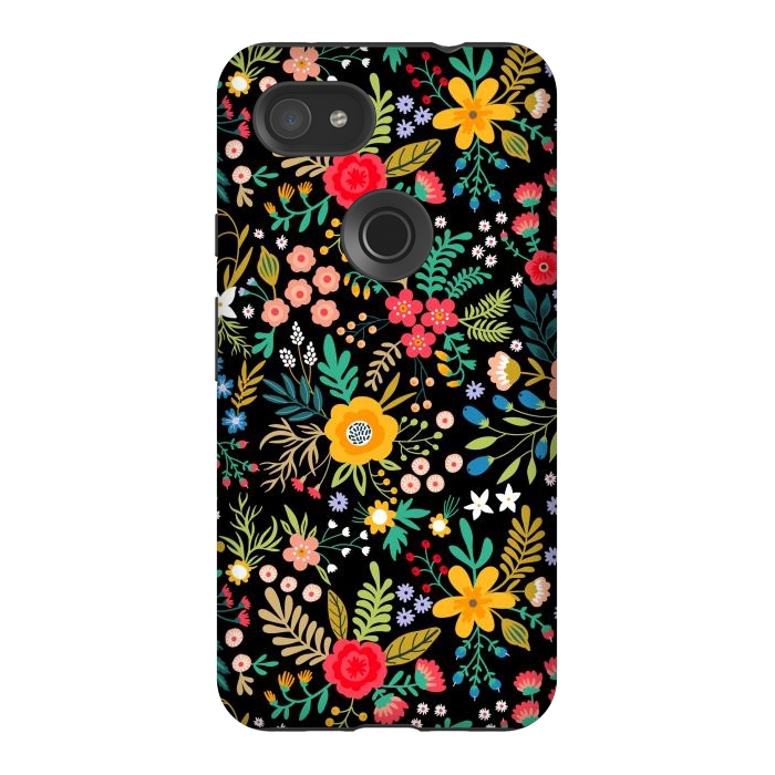 Pixel 3AXL StrongFit Elegant Floral Pattern by ArtsCase