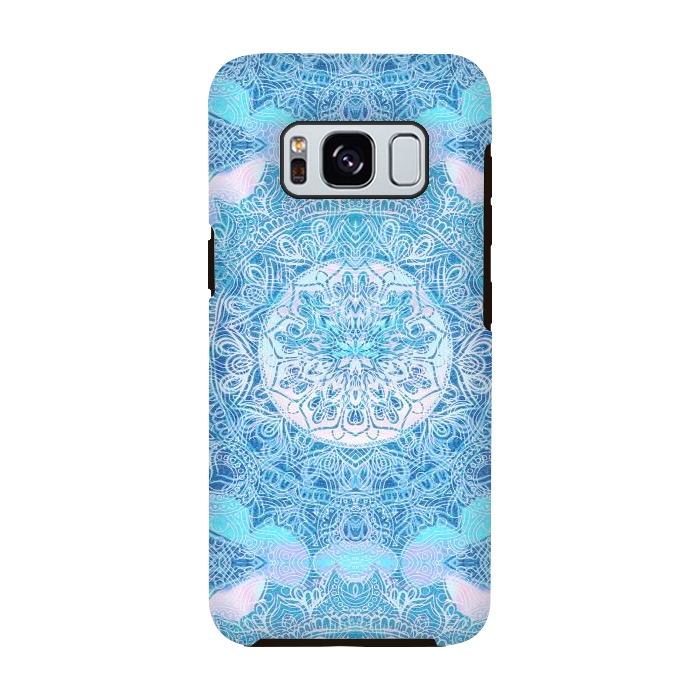 Galaxy S8 StrongFit Blue tie-dye mandala by Oana 