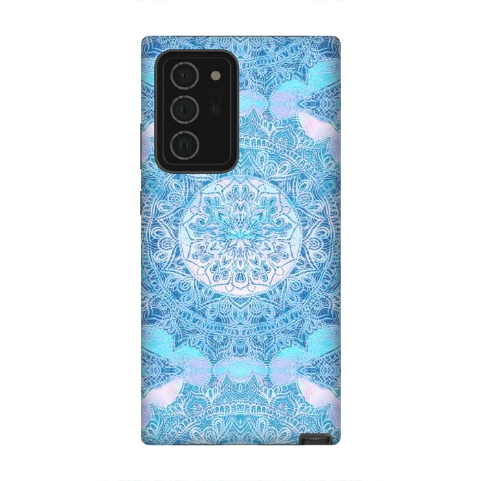Galaxy Note 20 Ultra StrongFit Blue tie-dye mandala by Oana 