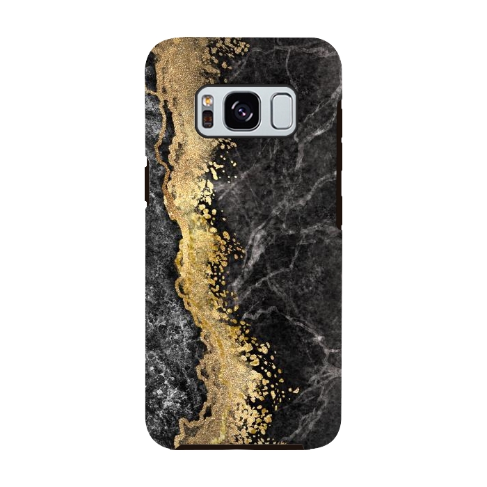 Galaxy S8 StrongFit Abstract background creative marble texture and gold leaf by ArtsCase