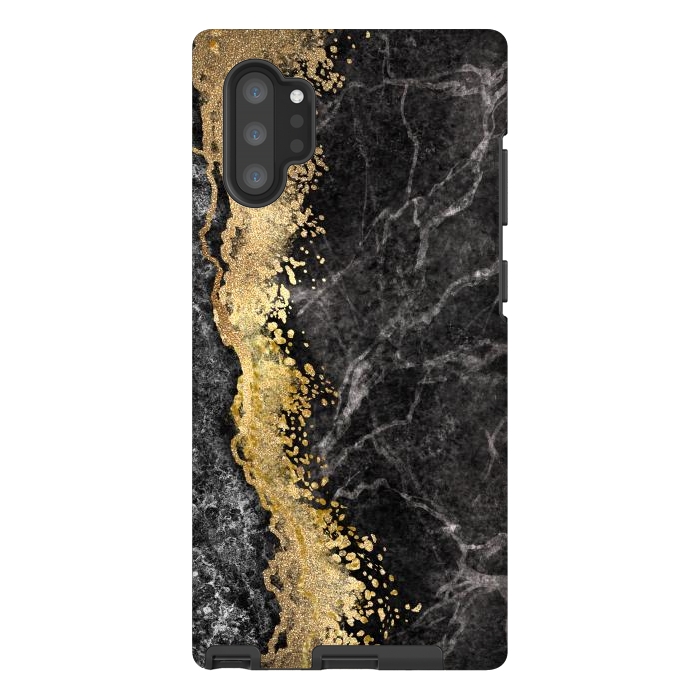 Galaxy Note 10 plus StrongFit Abstract background creative marble texture and gold leaf by ArtsCase