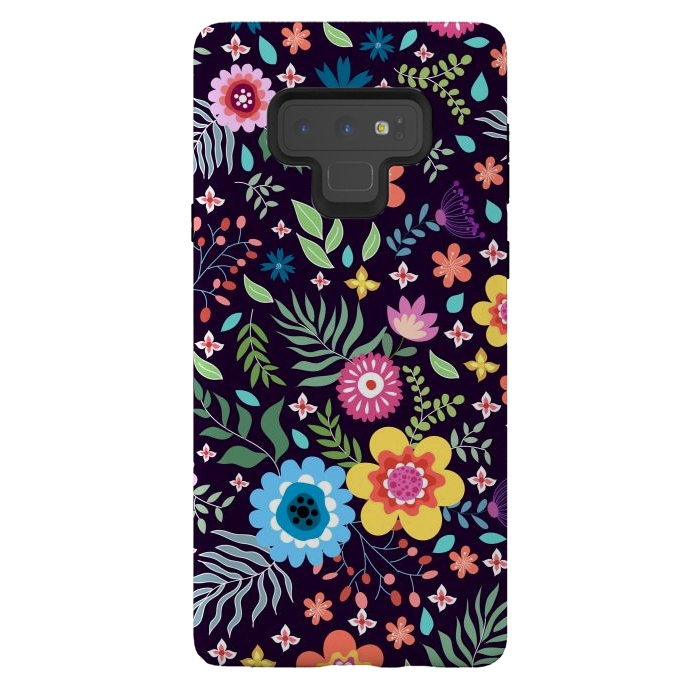 Galaxy Note 9 StrongFit Colourful Flowers by ArtsCase