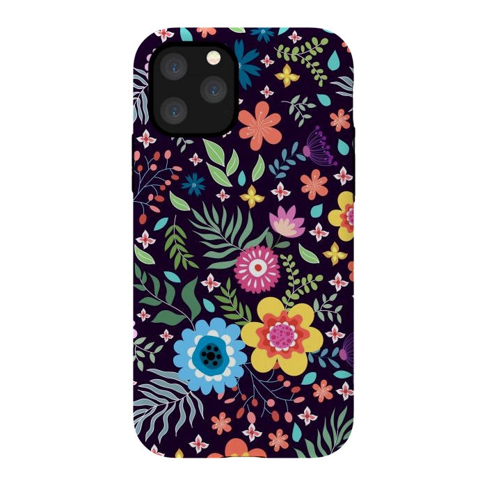 iPhone 11 Pro StrongFit Colourful Flowers by ArtsCase