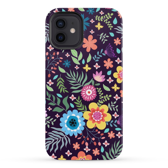 iPhone 12 mini StrongFit Colourful Flowers by ArtsCase