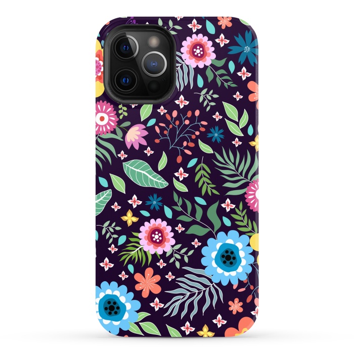 iPhone 12 Pro Max StrongFit Colourful Flowers by ArtsCase