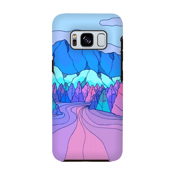 Galaxy S8 StrongFit The neon river by Steve Wade (Swade)