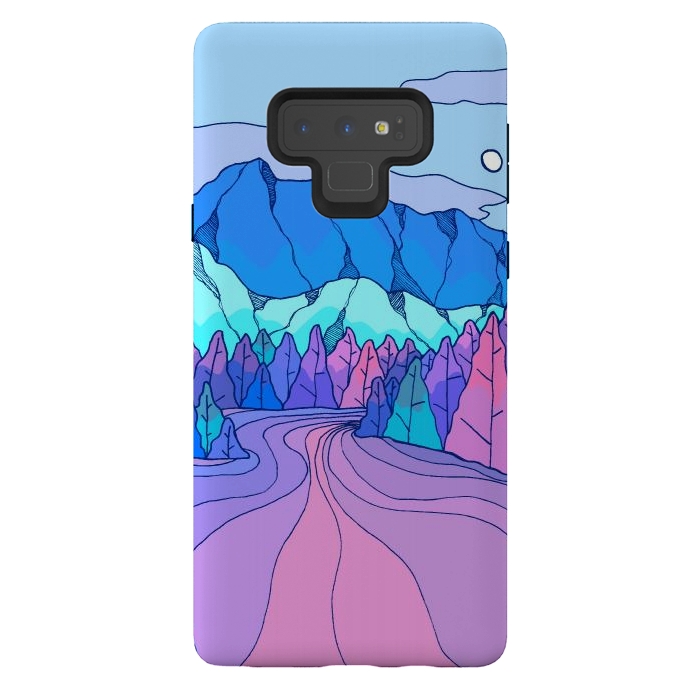 Galaxy Note 9 StrongFit The neon river by Steve Wade (Swade)