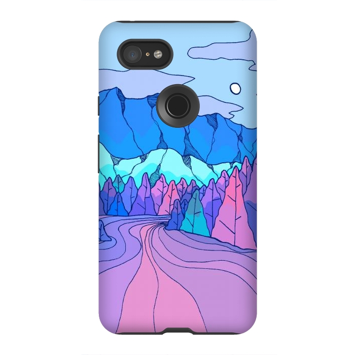 Pixel 3XL StrongFit The neon river by Steve Wade (Swade)