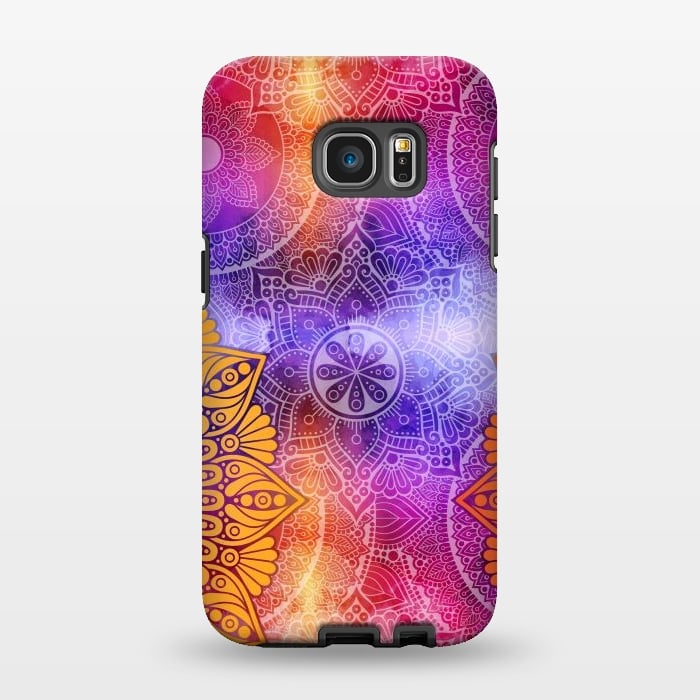Galaxy S7 EDGE StrongFit Mandala Pattern with bright Colors by ArtsCase