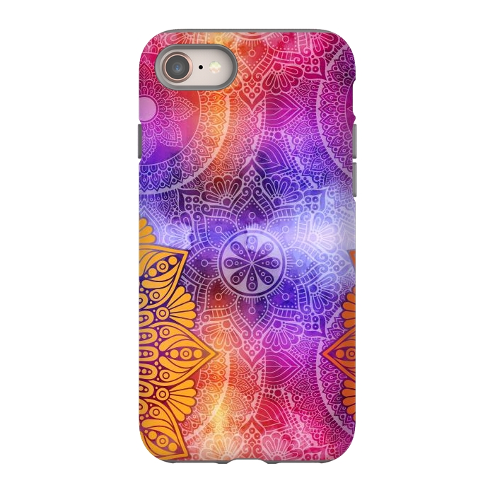 iPhone 8 StrongFit Mandala Pattern with bright Colors by ArtsCase