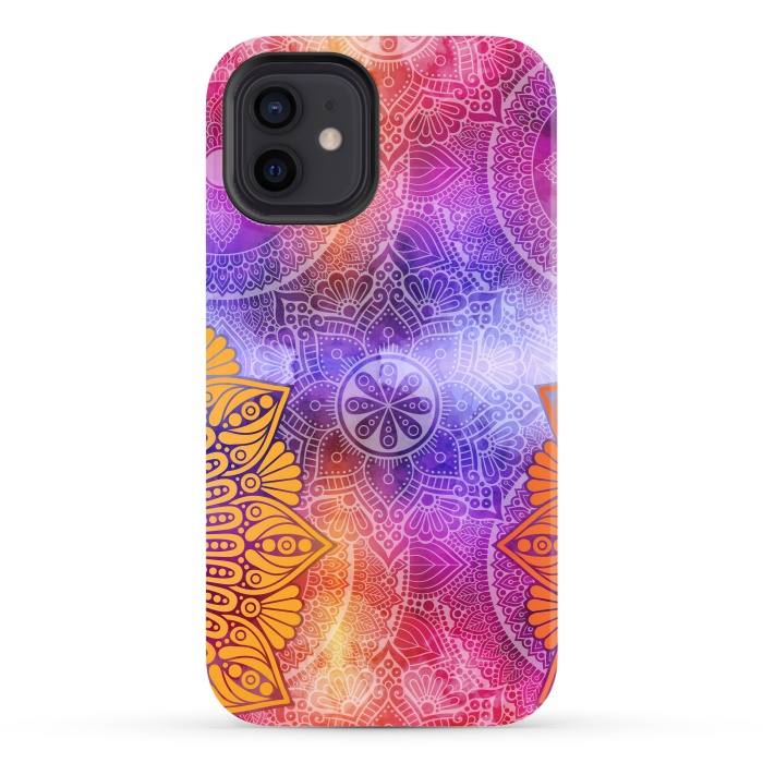 iPhone 12 StrongFit Mandala Pattern with bright Colors by ArtsCase