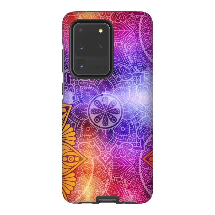Galaxy S20 Ultra StrongFit Mandala Pattern with bright Colors by ArtsCase