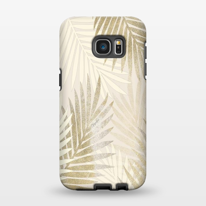 Galaxy S7 EDGE StrongFit Relaxing Palms-Gold by ''CVogiatzi.