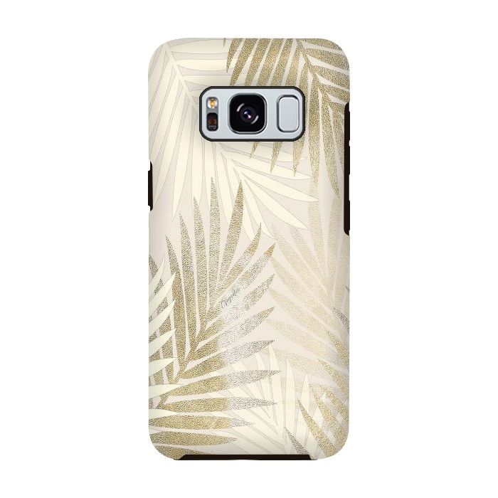 Galaxy S8 StrongFit Relaxing Palms-Gold by ''CVogiatzi.
