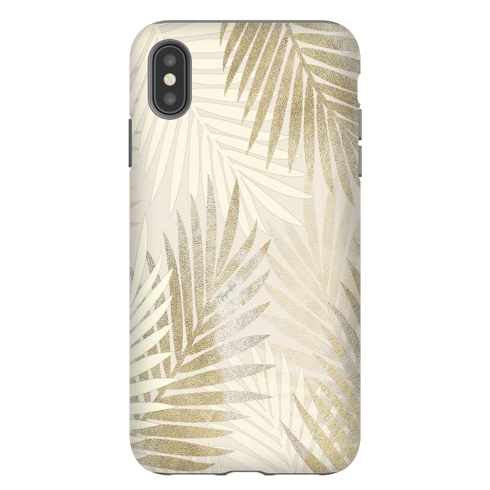 iPhone Xs Max StrongFit Relaxing Palms-Gold by ''CVogiatzi.