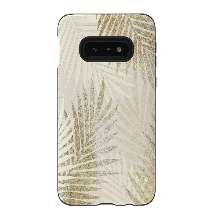 Galaxy S10e StrongFit Relaxing Palms-Gold by ''CVogiatzi.