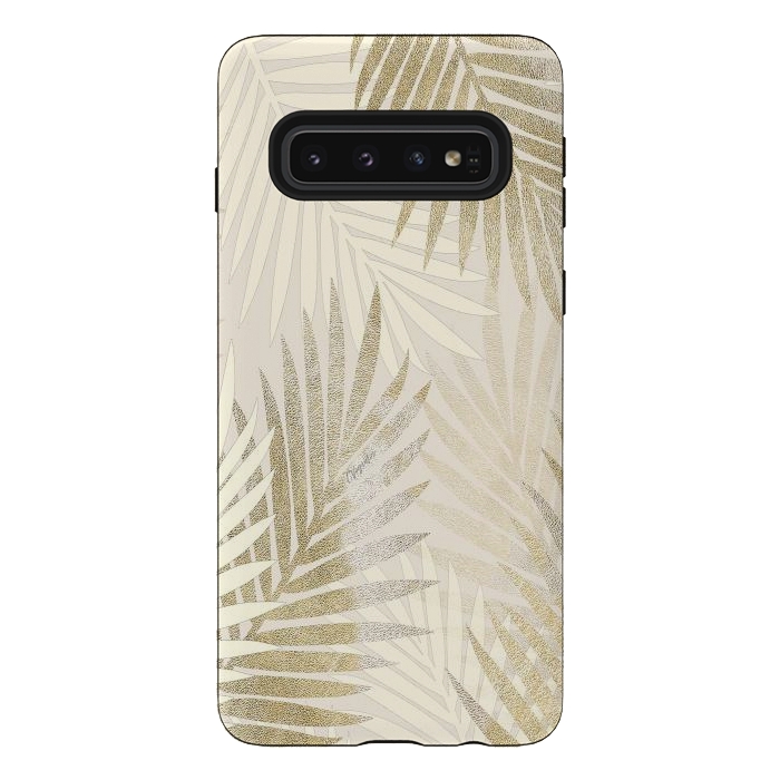 Galaxy S10 StrongFit Relaxing Palms-Gold by ''CVogiatzi.