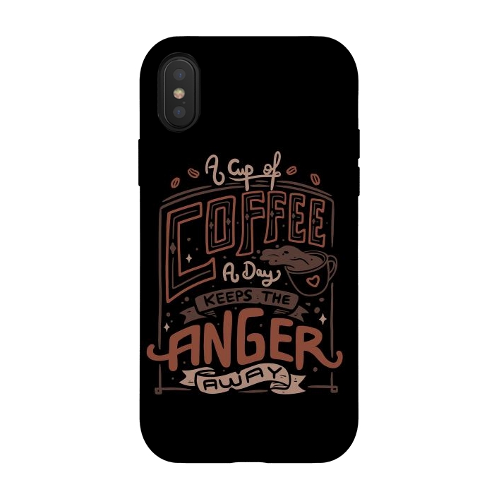 iPhone Xs / X StrongFit A Cup of Coffee a Day by eduely