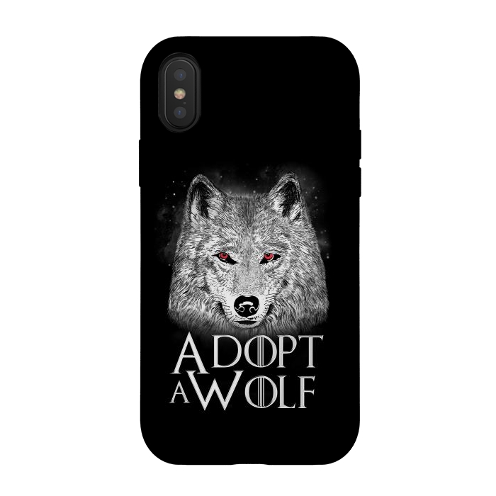 iPhone Xs / X StrongFit Adopt a Wolf by eduely