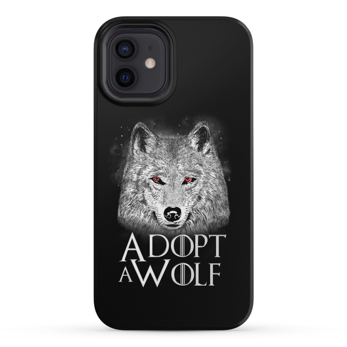 iPhone 12 mini StrongFit Adopt a Wolf by eduely