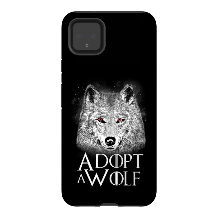 Pixel 4XL StrongFit Adopt a Wolf by eduely