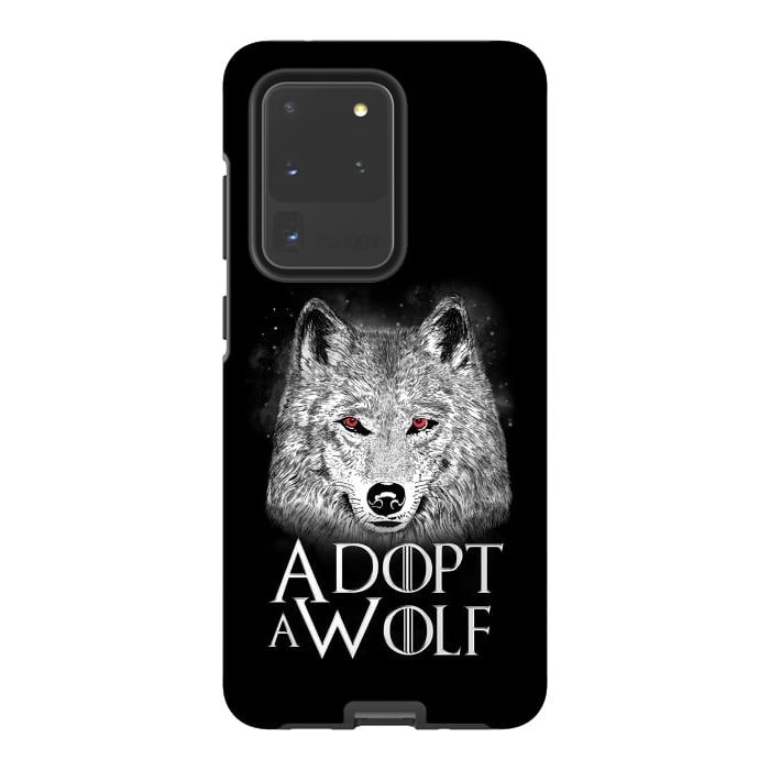 Galaxy S20 Ultra StrongFit Adopt a Wolf by eduely