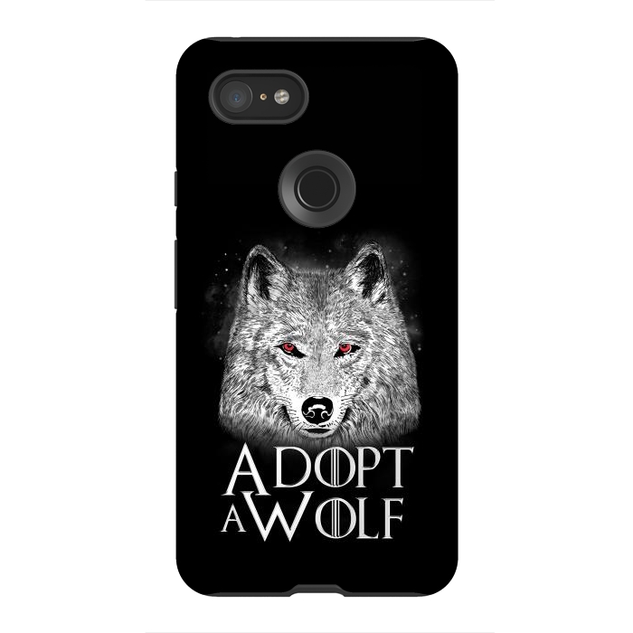 Pixel 3XL StrongFit Adopt a Wolf by eduely