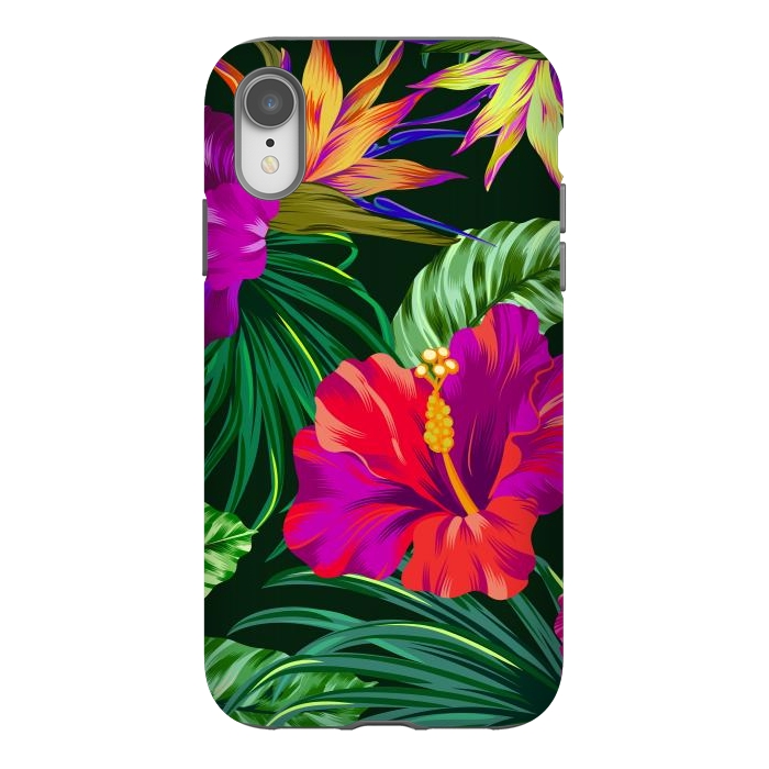 iPhone Xr StrongFit Cute Tropical Floral Pattern XVI by ArtsCase