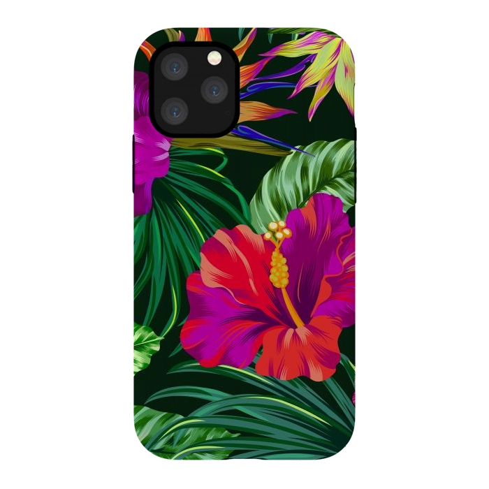 iPhone 11 Pro StrongFit Cute Tropical Floral Pattern XVI by ArtsCase