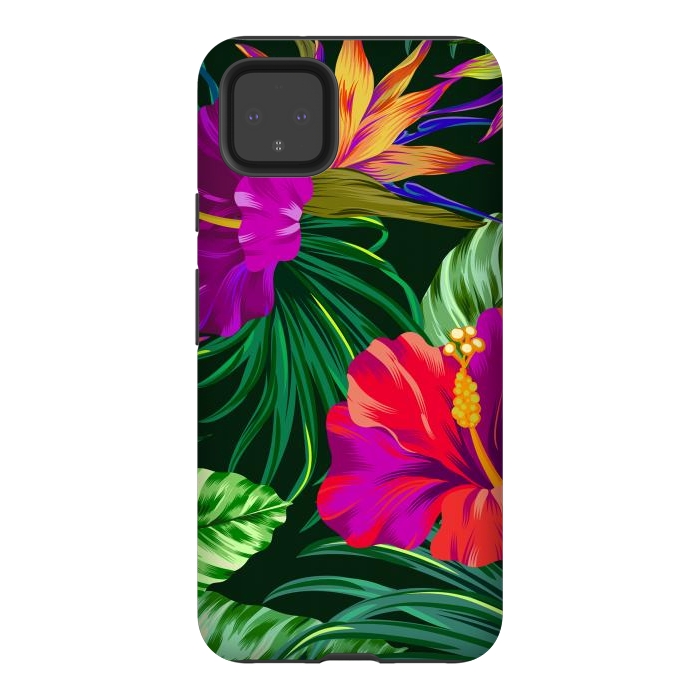 Pixel 4XL StrongFit Cute Tropical Floral Pattern XVI by ArtsCase