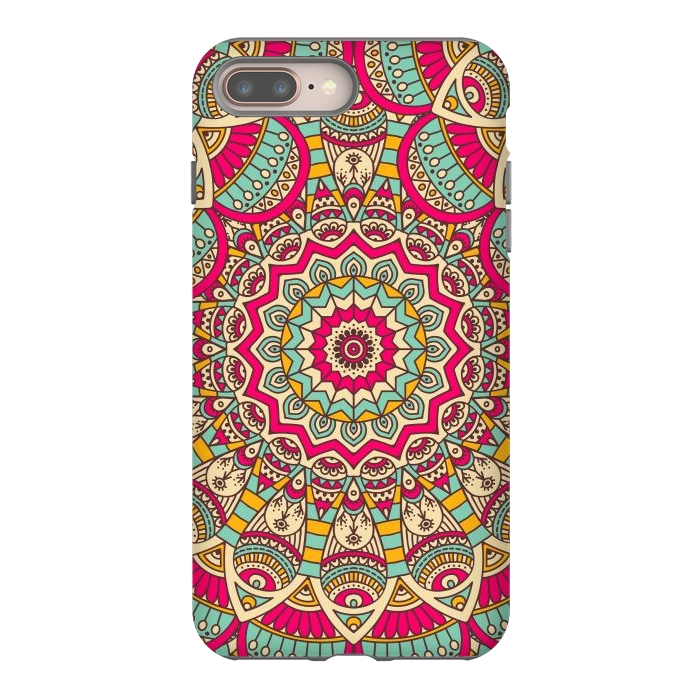 iPhone 7 plus StrongFit Ethnic floral seamless and Madala pattern by ArtsCase