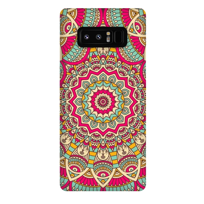 Galaxy Note 8 StrongFit Ethnic floral seamless and Madala pattern by ArtsCase