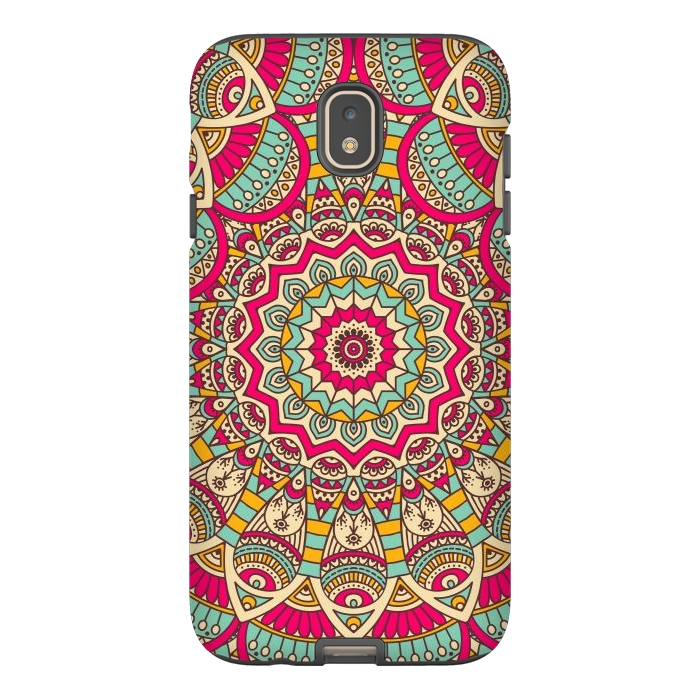 Galaxy J7 StrongFit Ethnic floral seamless and Madala pattern by ArtsCase
