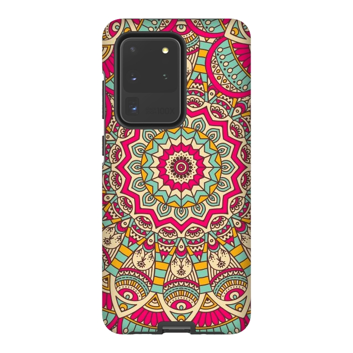 Galaxy S20 Ultra StrongFit Ethnic floral seamless and Madala pattern by ArtsCase