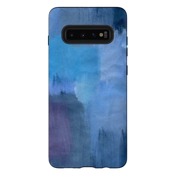 Galaxy S10 plus StrongFit Blue Ocean Abstract Painting by Nic Squirrell