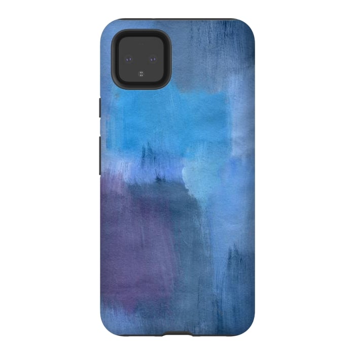 Pixel 4XL StrongFit Blue Ocean Abstract Painting by Nic Squirrell