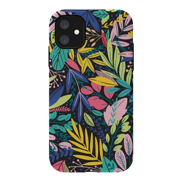 iPhone 11 StrongFit Tropical Flowers by ArtsCase