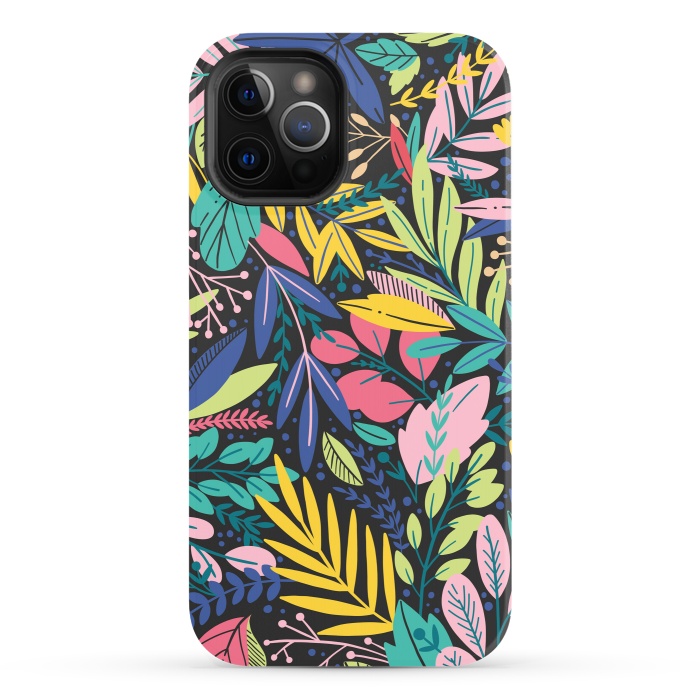 iPhone 12 Pro StrongFit Tropical Flowers by ArtsCase