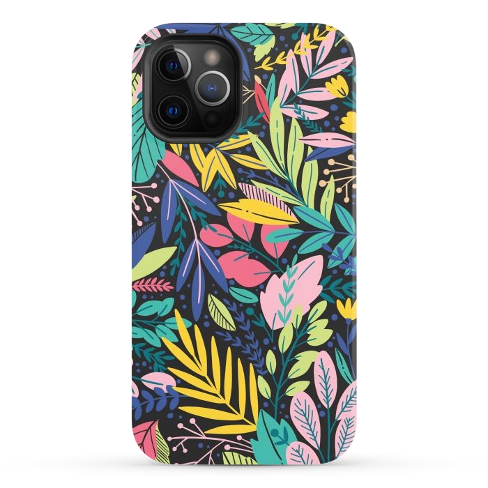 iPhone 12 Pro Max StrongFit Tropical Flowers by ArtsCase