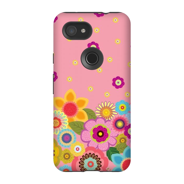 Pixel 3A StrongFit assorted spring flowers by ArtsCase