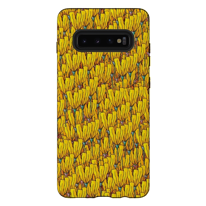 Galaxy S10 plus StrongFit Spring yellow flowers by Steve Wade (Swade)