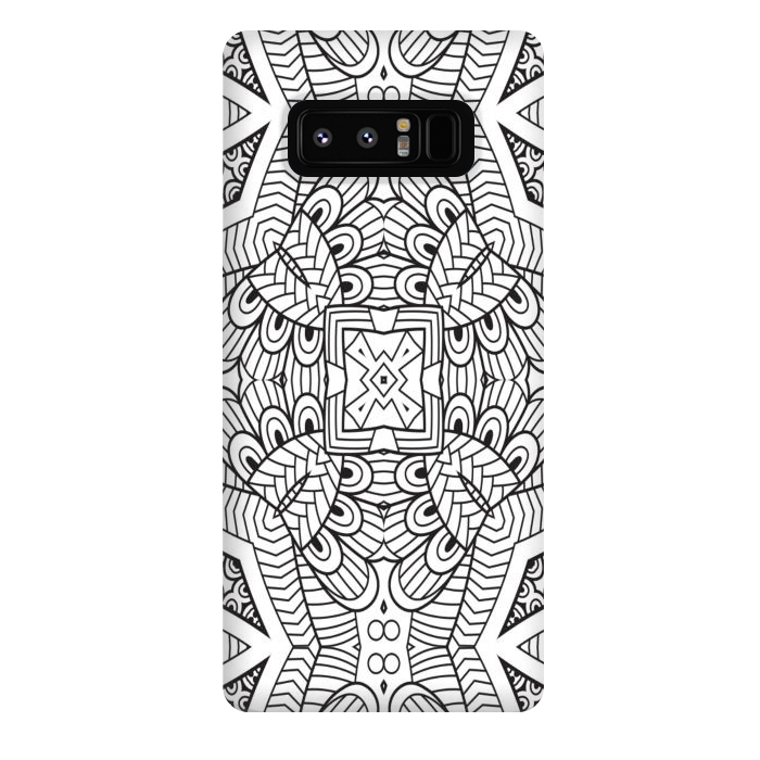 Galaxy Note 8 StrongFit doodle mandala modern art by haroulita
