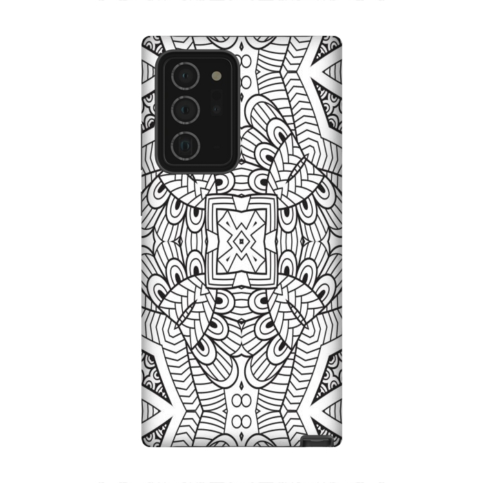 Galaxy Note 20 Ultra StrongFit doodle mandala modern art by haroulita