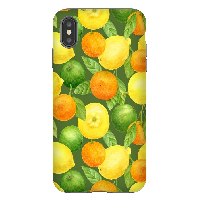iPhone Xs Max StrongFit summer fruits lemons and oranges by haroulita