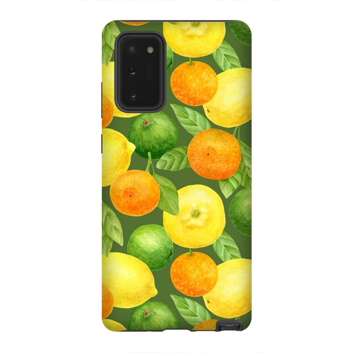 Galaxy Note 20 StrongFit summer fruits lemons and oranges by haroulita