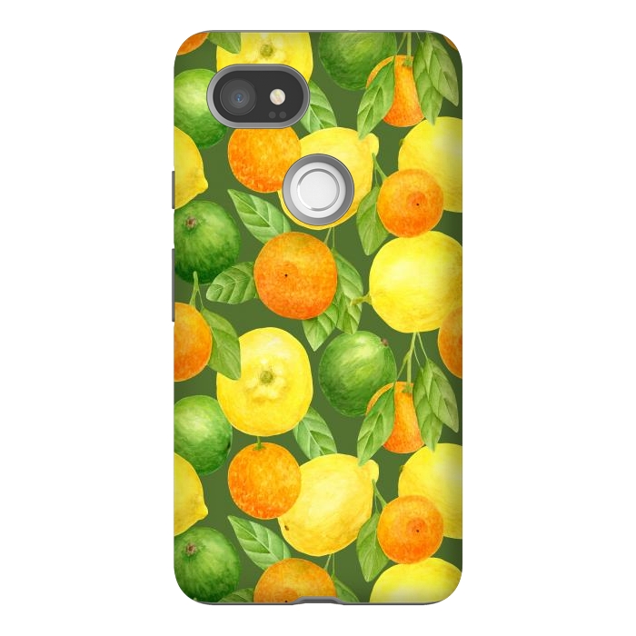 Pixel 2XL StrongFit summer fruits lemons and oranges by haroulita