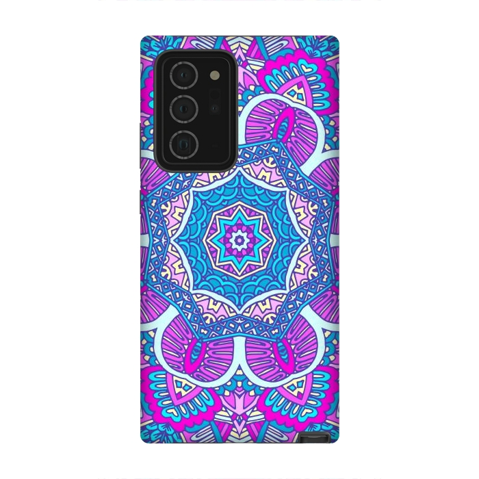 Galaxy Note 20 Ultra StrongFit purple pink modern star mandala  by haroulita