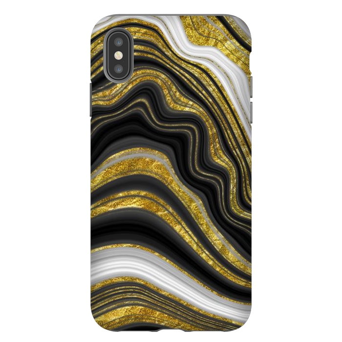 iPhone Xs Max StrongFit elegant marble golden waves by haroulita