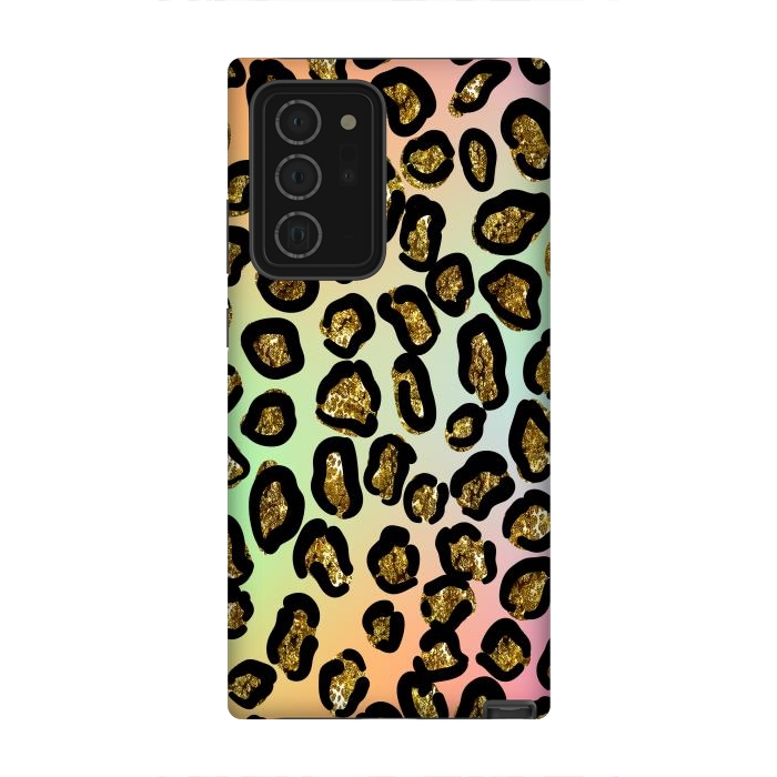 Galaxy Note 20 Ultra StrongFit rainbow glitter animal print pattern by haroulita